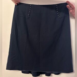 AGB Black Pencil Skirt with Button Trim